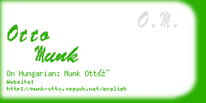 otto munk business card